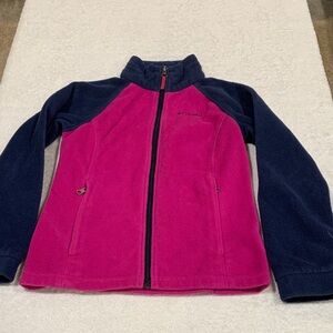 Columbia Kids' Pink and Dark Blue Fleece
